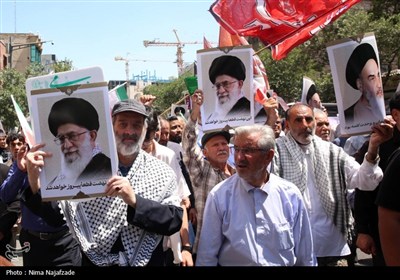 راهپیمائی در محکومیت حملات رژیم صهیونیستی به ایران -مشهد