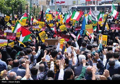 راهپیمائی در محکومیت حملات رژیم صهیونیستی به ایران - زنجان