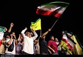 شادی مردم تهران پس از عملیات وعده صادق 3