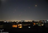 فعالیت پدافند هوایی علیه اهداف متخاصم در آسمان تهران
