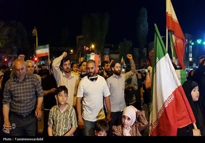 شادی مردم اردبیل پس از حملات موشکی به رژیم صهیونیستی