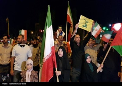 شادی مردم اردبیل پس از حملات موشکی به رژیم صهیونیستی