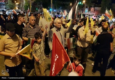 شادی مردم اردبیل پس از حملات موشکی به رژیم صهیونیستی