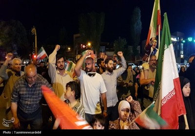 شادی مردم اردبیل پس از حملات موشکی به رژیم صهیونیستی