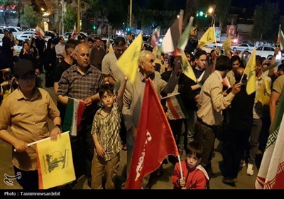 شادی مردم اردبیل پس از حملات موشکی به رژیم صهیونیستی