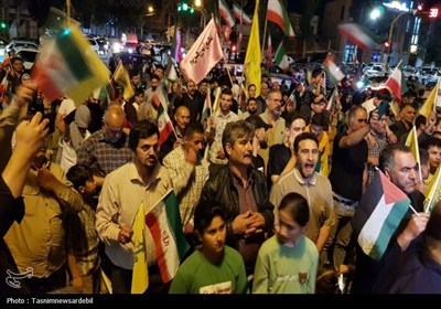 شادی مردم اردبیل پس از حملات موشکی به رژیم صهیونیستی