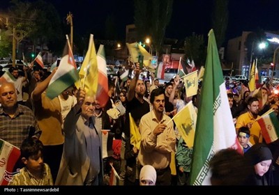 شادی مردم اردبیل پس از حملات موشکی به رژیم صهیونیستی