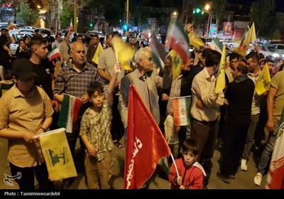 شادی مردم اردبیل پس از حملات موشکی به رژیم صهیونیستی