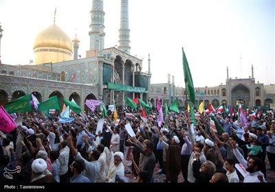اجتماع غدیریان منتقم در حرم بانوی کرامت
