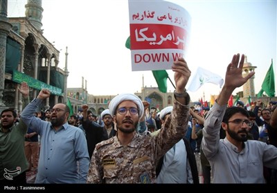اجتماع غدیریان منتقم در حرم بانوی کرامت