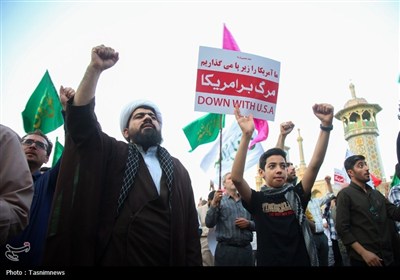 اجتماع غدیریان منتقم در حرم بانوی کرامت