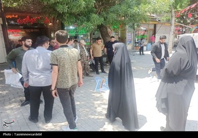 استقبال مردم اردبیل از راهپیمایی غدیر با شعار ایران؛ ذوالفقار علی(ع)