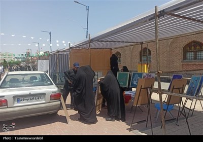 استقبال مردم اردبیل از راهپیمایی غدیر با شعار ایران؛ ذوالفقار علی(ع)