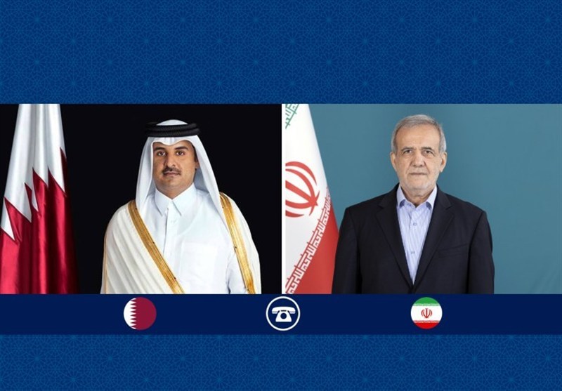بزشکیان لأمیر قطر: لا تردّد لدینا فی الدفاع عن النفس