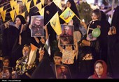 اجتماع مردم اهواز باشعارایران ذوالفقار علی(ع)