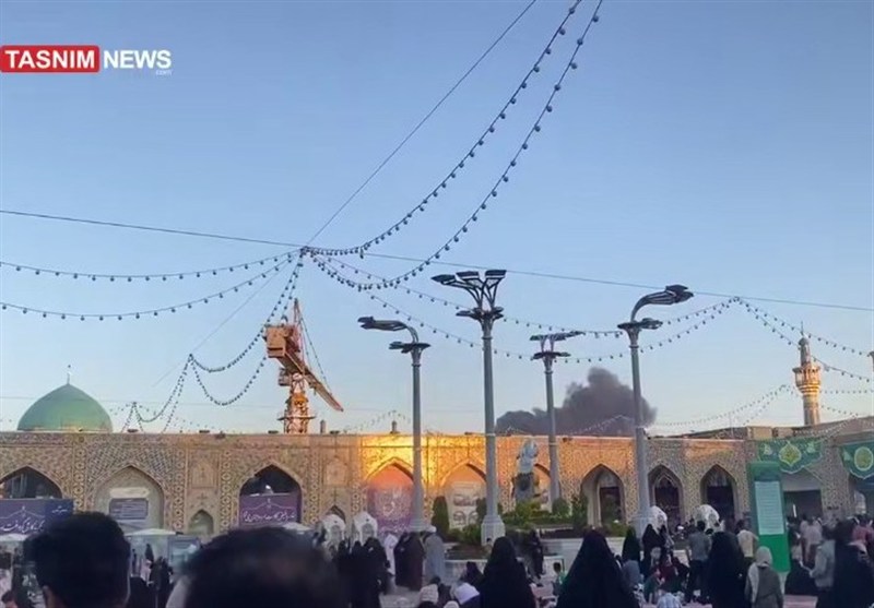 انفجار قرب مطار الشهید هاشمی نجاد فی مشهد والدفاع الجوی یتصدى للهجوم