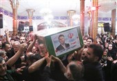 وداع باشکوه آملیها با شهید حمله اسرائیل + فیلم و تصویر