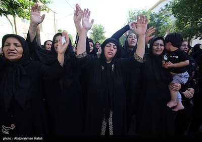 مراسم تشییع پیکر 6 شهید حمله رژیم صهیونیستی به اسدآباد -همدان
