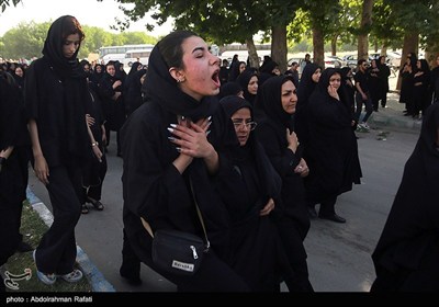 مراسم تشییع پیکر 6 شهید حمله رژیم صهیونیستی به اسدآباد -همدان