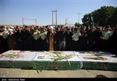 مراسم تشییع پیکر 6 شهید حمله رژیم صهیونیستی به اسدآباد -همدان