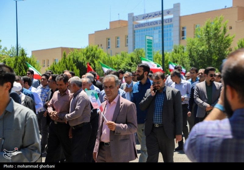 خروش دانشگاهیان خراسان جنوبی به جنایات رژیم صهیونی+فیلم