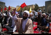 تجمع حوزه علمیه قم در محکومیت رژیم صهیونیستی و حمایت از نیروهای مسلح