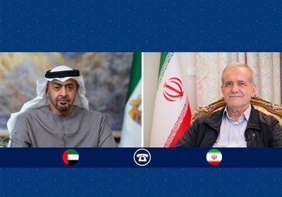 پزشکیان در گفتگو با بن‌زاید:با این رویه منطقه آرامش نمی‌بیند