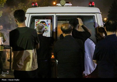 مراسم وداع باپیکر شهدای پدافند استان زنجان
