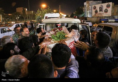 مراسم وداع باپیکر شهدای پدافند استان زنجان