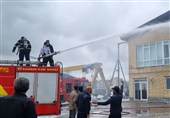 حریق واحد صنعتی اردبیل تلفات جانی نداشت