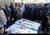 تشییع پیکر شهدای حملات رژیم صهیونیستی به زنجان
