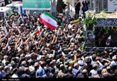 تشییع پیکر شهدای حملات رژیم صهیونیستی به زنجان