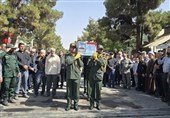 تشییع پیکر «مرتضی ابراهیمی‌کارشک» شهید مدافع وطن در قاینات