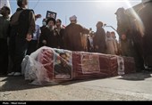 مراسم تشییع پیکر شهدای حمله رژیم صهیونیستی - اهواز
