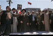 مراسم تشییع پیکر شهدای حمله رژیم صهیونیستی - اهواز