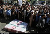 مراسم تشییع پیکر شهدای حمله رژیم صهیونیستی - اهواز