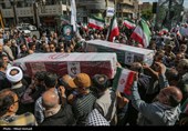 مراسم تشییع پیکر شهدای حمله رژیم صهیونیستی - اهواز