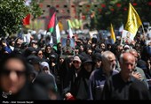 مراسم تشییع پیکر شهدای حمله تروریستی رژیم صهیونیستی - قزوین