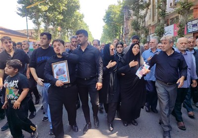 تشییع پیکر شهید مدافع وطن «مصطفی شیرین پور» در فومن