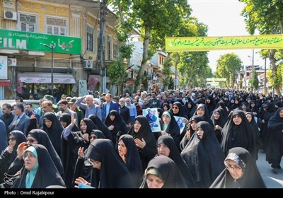 مراسم تشییع و خاکسپاری پیکر شهید مجتبی محمدحسینی در رودسر گیلان