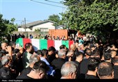 مراسم تشییع و خاکسپاری پیکر شهید مجتبی محمدحسینی در رودسر گیلان