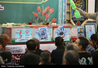 وداع به یاد ماندنی با پنج شهید حملات تروریستی در ساری