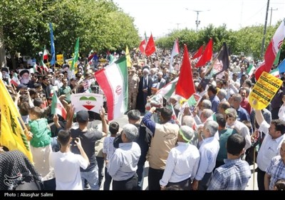 حضور خانوادگی مردم بجنورد در راهپیمایی جمعه خشم و نصر