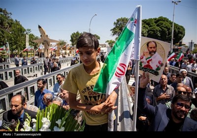 تشییع 3 شهید قزوین در حملات وحشیانه رژیم صهیونیستی