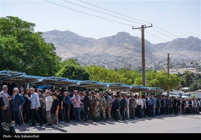 تشییع پیکر سه شهید پدافند هوایی ارتش در خرم‌آباد