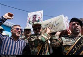 تشییع پیکر سه شهید پدافند هوایی ارتش در خرم‌آباد