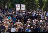 تشییع پیکر سه شهید پدافند هوایی ارتش در خرم‌آباد