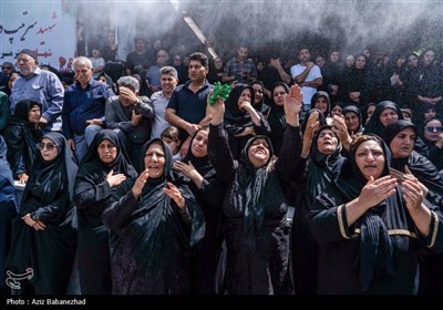 تشییع پیکر سه شهید پدافند هوایی ارتش در خرم‌آباد