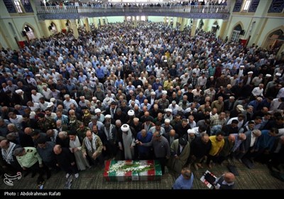 تشییع پیکر شهید حمله رژیم صهیونیستی در راهپیمائی جمعه های خشم و نصر - همدان