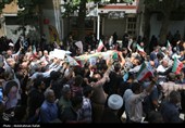 تشییع پیکر شهید حمله رژیم صهیونیستی در راهپیمائی جمعه های خشم و نصر - همدان